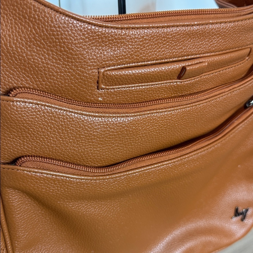 Lug Cognac Brown Cable Car Faux leather Shoulder bag - Picture 2 of 7